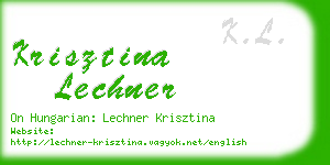 krisztina lechner business card